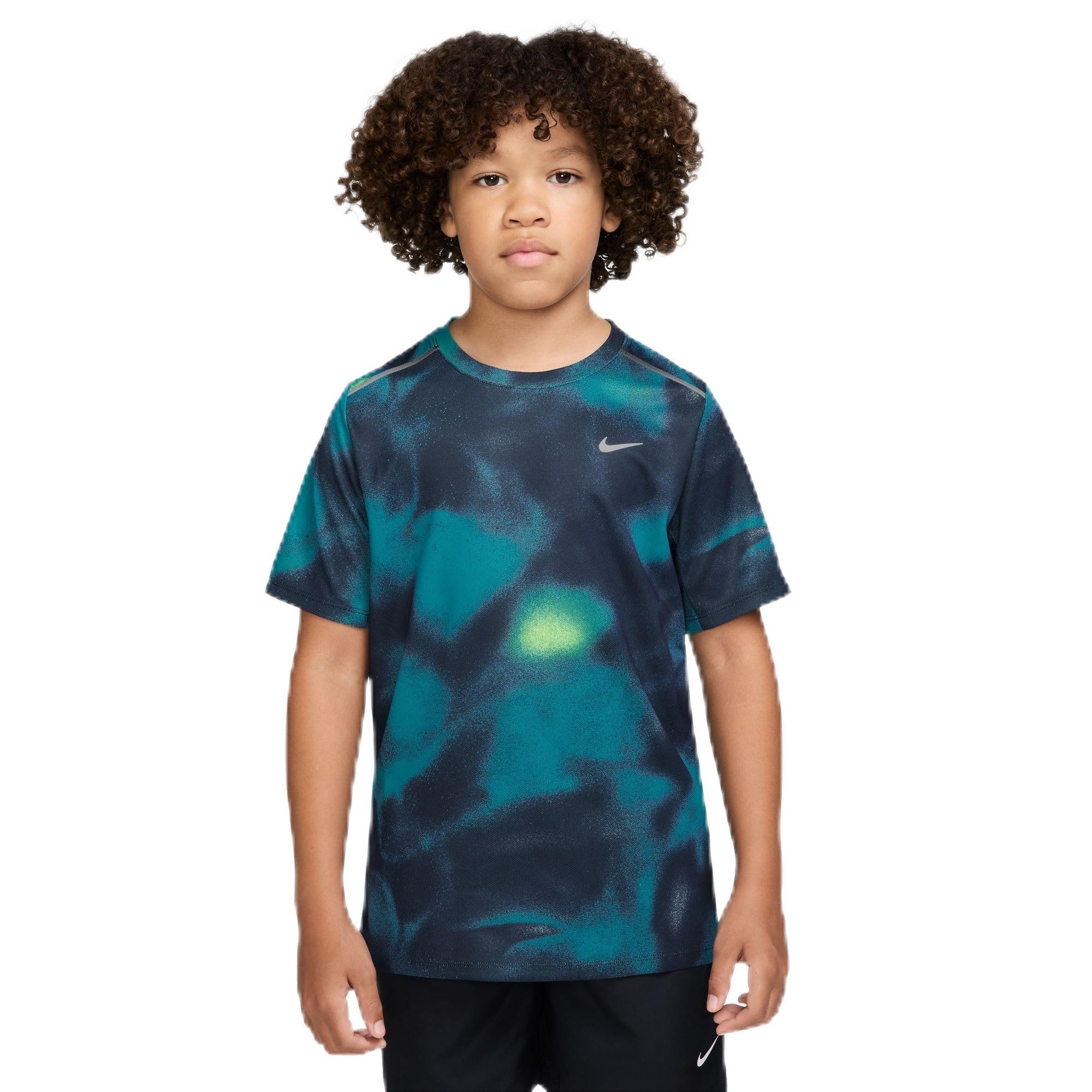 Nike Unisex Kids Miler Top Novelty Dri Fit Short Sleeve T-Shirt-picture-21