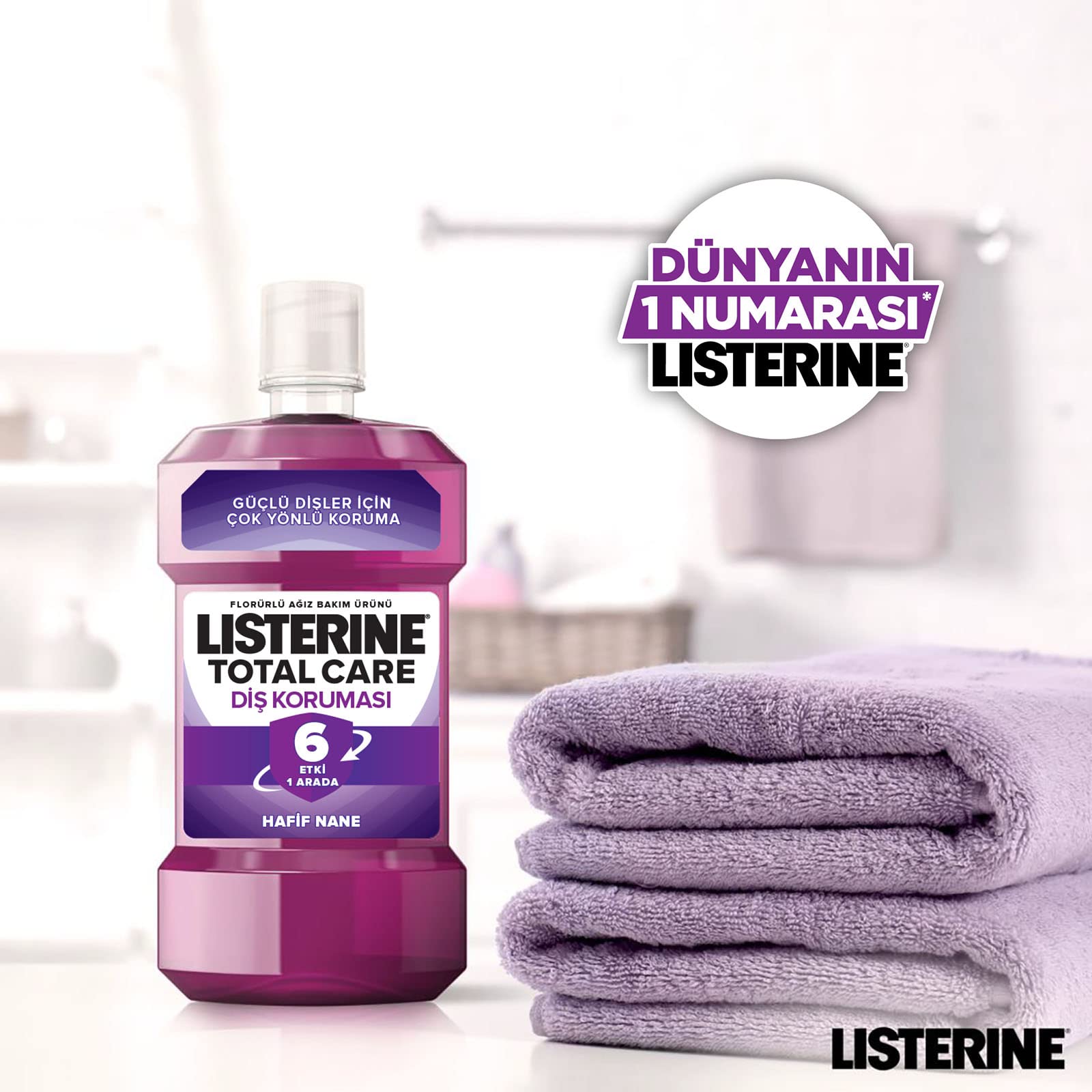 Listerine Total Care Diş Koruması 6 Etki 1 Arada Ağız Bakım Suyu 500 Ml