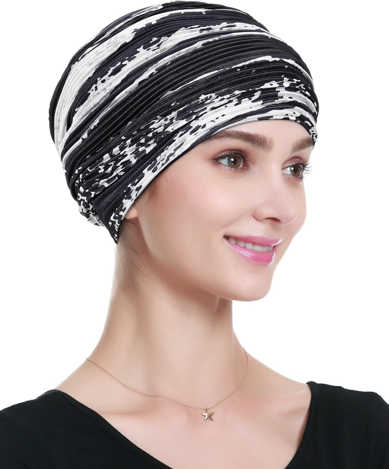 Alnorm Pleated Turban Classy Wraps Gifts Chemo Headwear for Women - Image 4