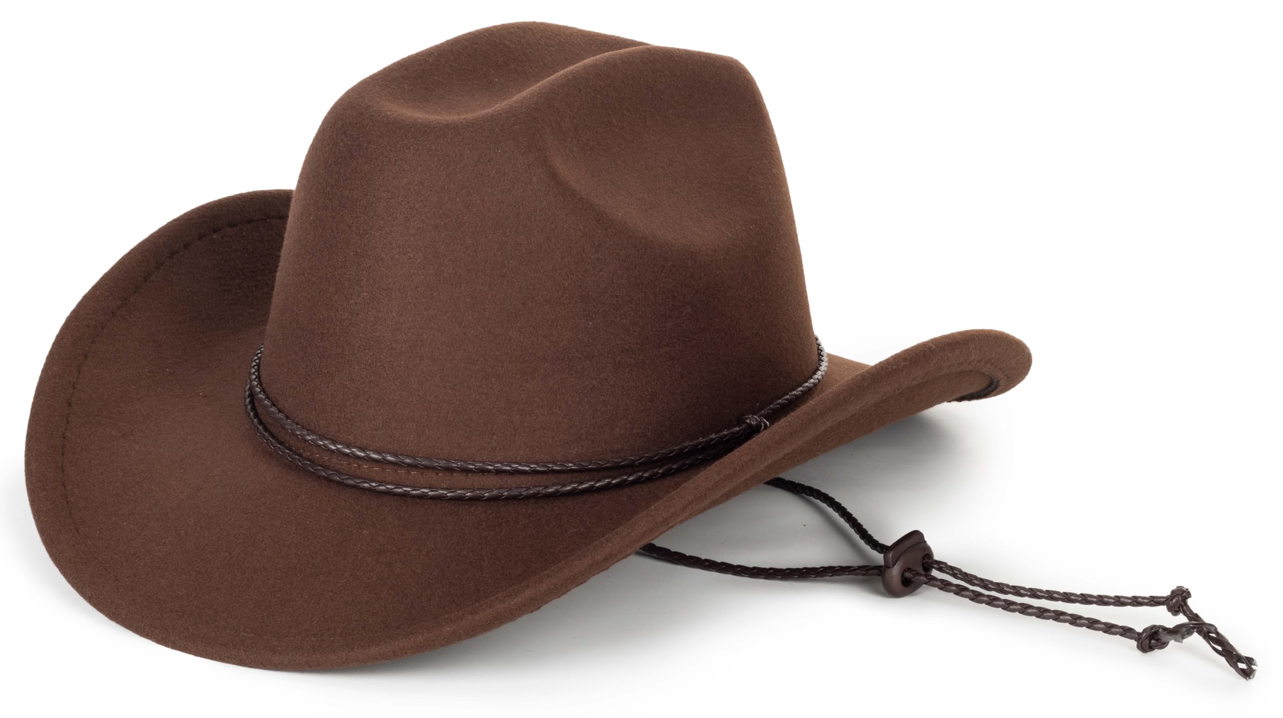 Cappello da cowboy occidentale da donna, a tesa larga, classico, con sottogola