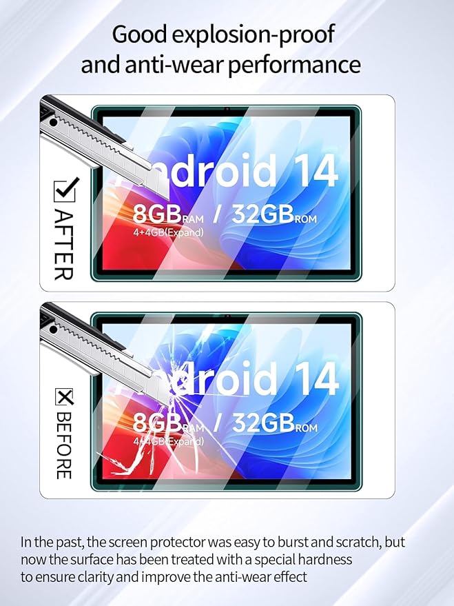 Protector de Pantalla para Aheadlink Q8PRO Tablet 7 Pulgadas, 2 Unidades miniatura 3