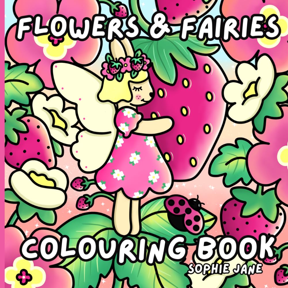 Flowers and Fairies Colouring Book