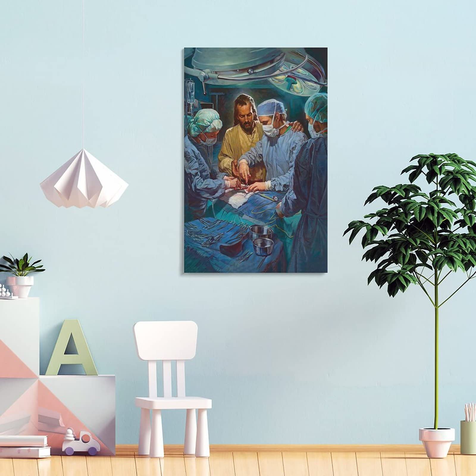 veces Stampa artistica da parete su tela di Gesù, Gesù braccio il bambino Dipinto cristiano Poster con immagini religiose per camera da letto, soggiorno, ufficio, cucina - 30x40cm Non incorniciato