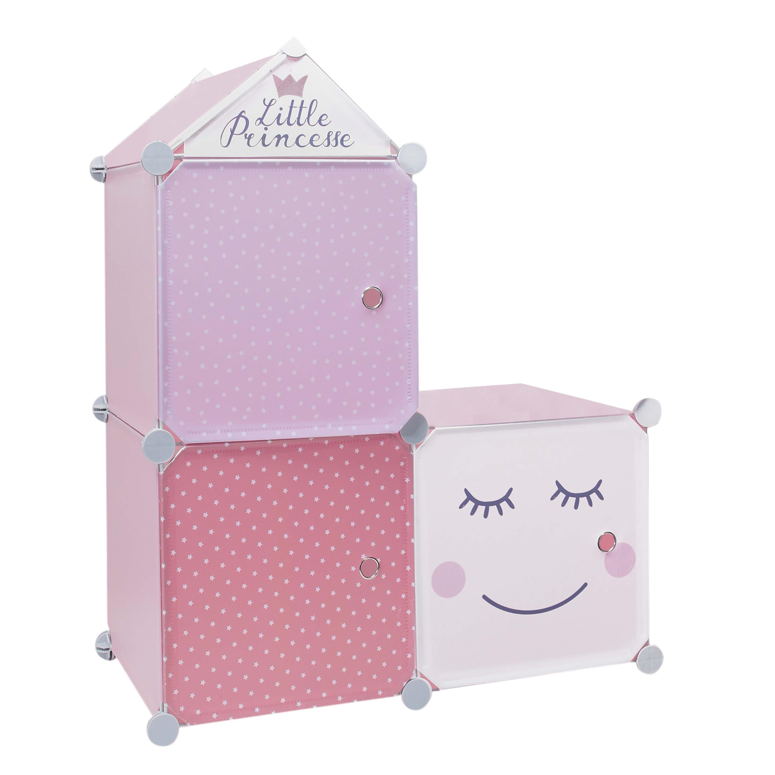 HOME DECO KIDS - Rg9220 - Rangement Armoire Modulable 3 Cubes Fille Enfant Deco Chambre Mobilier Decoration Meuble