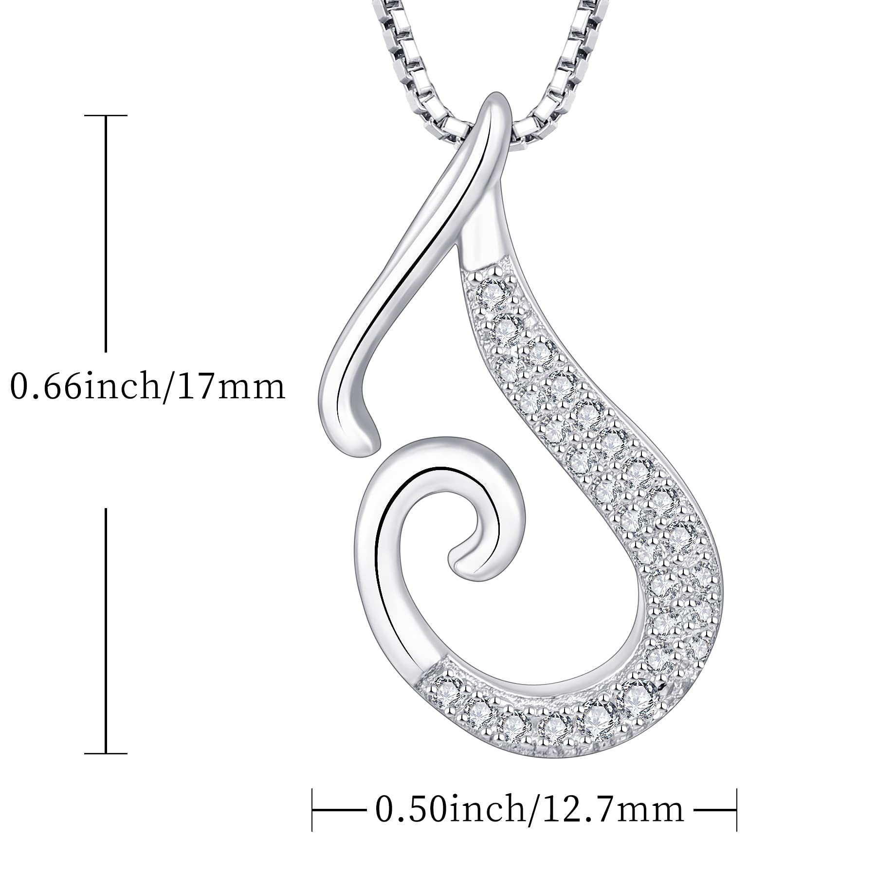 starchenie 925 Silber Buchstaben Halskette A-Z Anhänger Initiale mit 3A Zirkonia für Damen Geburtstagsgeschenk
