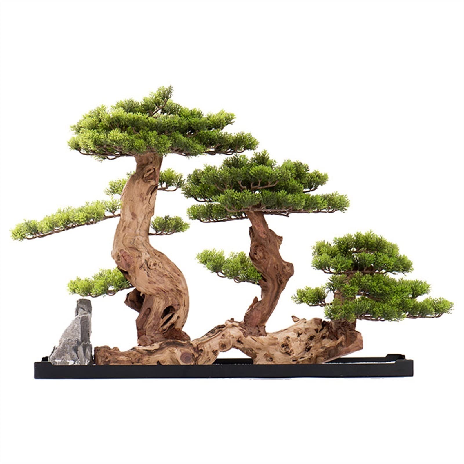 SWENEEN Home Fake Plants Artificial Bonsai Tree Indoor Fake Plants Decor Welcome Pine Bonsai Ornaments Green Plant Ceramic Potted Pine Tree Entrance Decoration Artificial Bonsai,