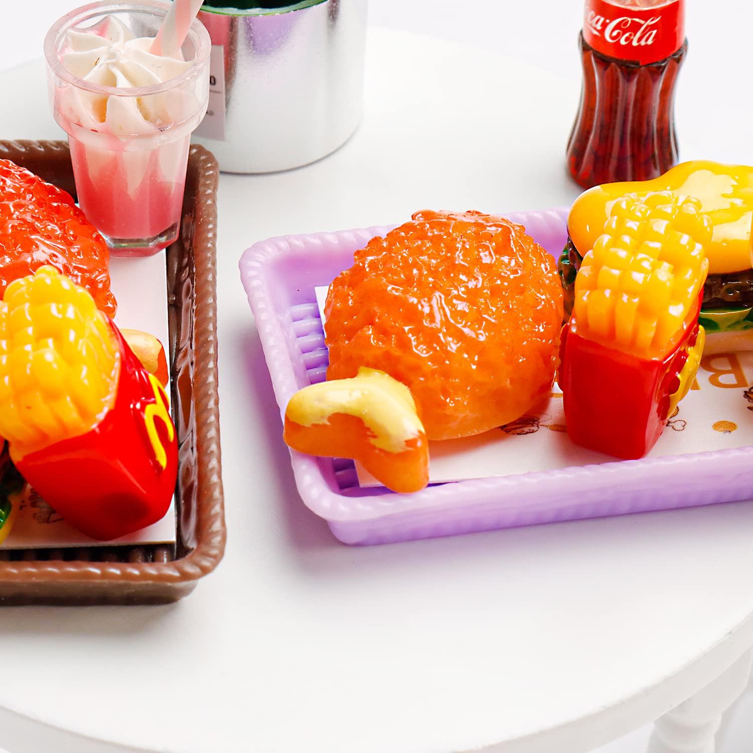 Amazon.co.jp: ミニチュアおままごと 食べ物 ハンバーガー フライ 