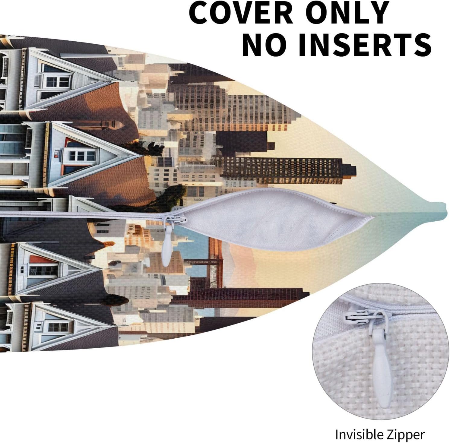 san Francisco Imitation Linen Pillowcase -2 Sets, Fashionable Home Decoration, Used for Sofas, Gardens, beds