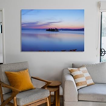 Amazon.co.jp: 絵画 島根県 宍道湖 湖畔での夕景インテリア 絵画 日本