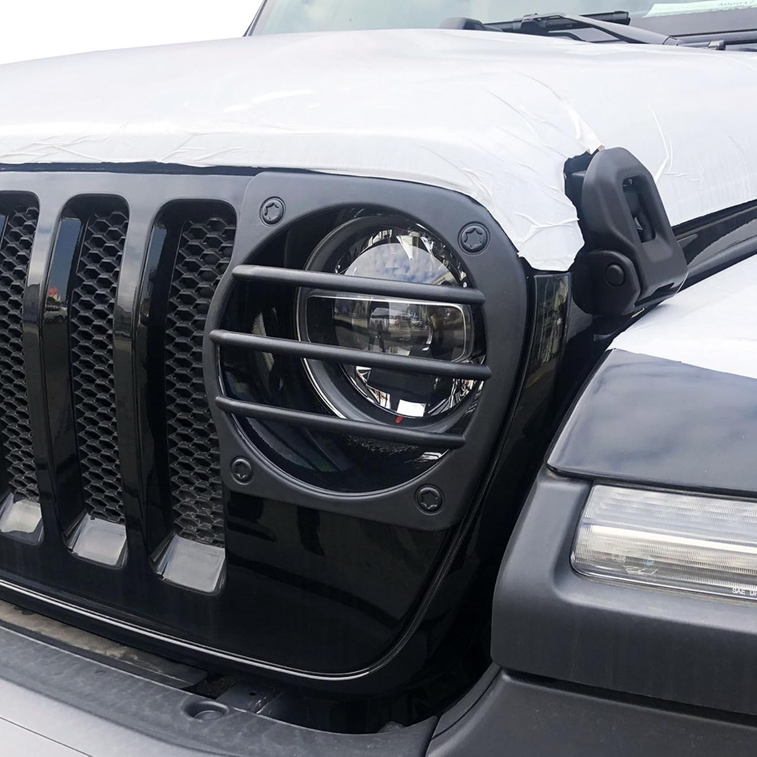 Korlot Black Plastic Front Headlight Fog Turn Signal Light Taillight Cover Trims Accessories Kit for 2018-2026 Jeep Wrangler JL