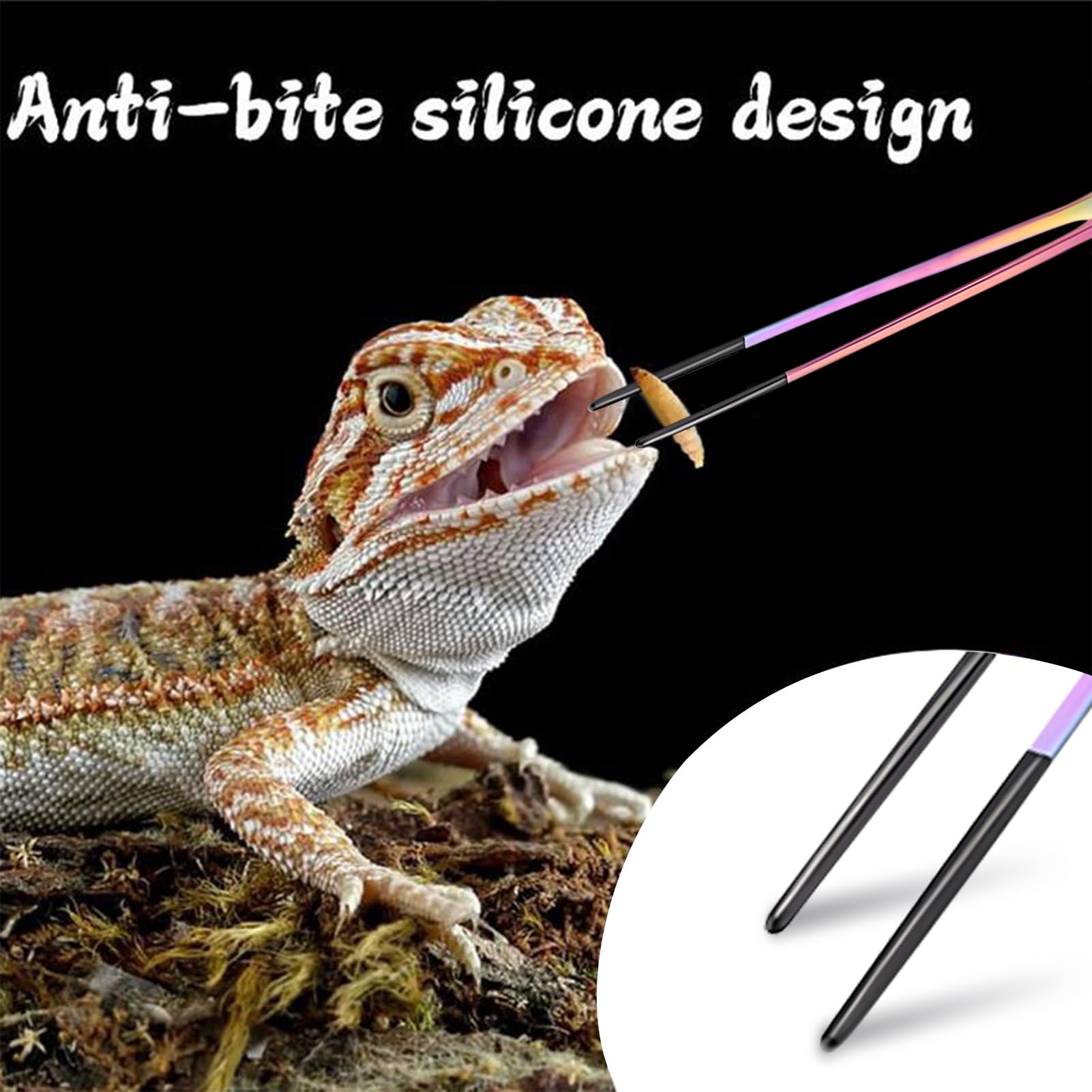 Pinzas para Reptiles,Pinzas Largas para Acuario | Accesorios Antideslizantes Cabezal Silicona para Serpientes Arañas Lagartos Mascotas Plantas Acuáticas Acuario Hogar