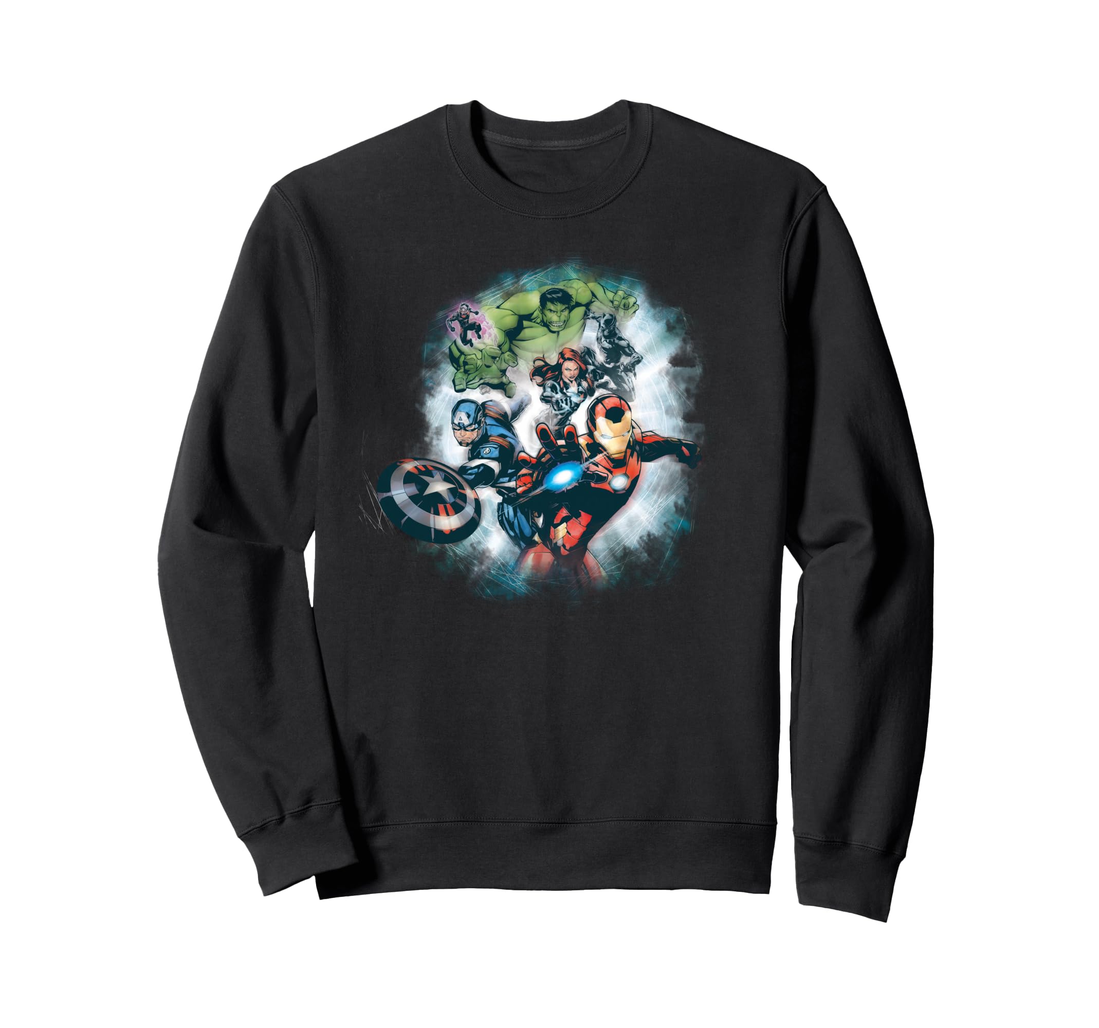 Sweat Marvel Avengers équipe complète pull imprimé multicolore geek - 2
