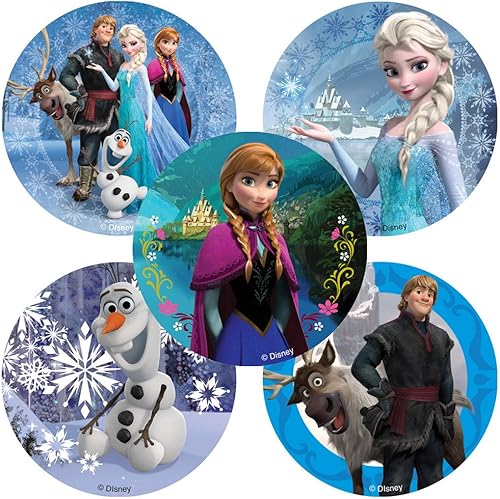 Calcomanías de película Frozen de Disney, 100 unidades por paquete