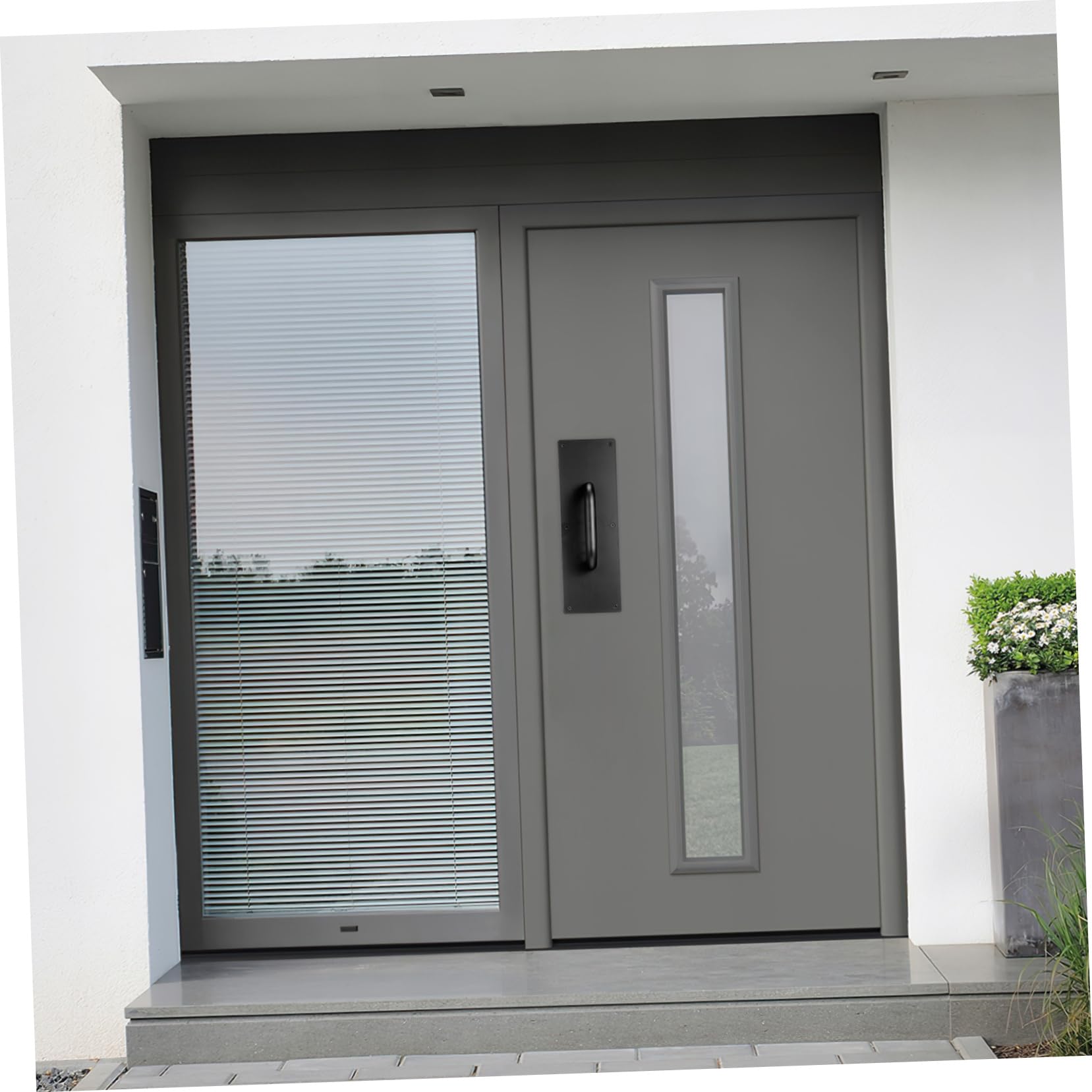 KOMBIUDA Maniglia Per Porta Scorrevole Maniglia Tirante Per Porta Da Fienile Piastra Di Trazione e Spinta in Acciaio Inox