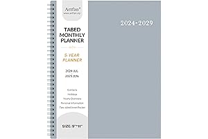 2024-2029 Monthly Calendar Planner