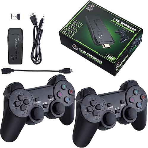 Consola de juegos retro, videojuego nostalgia, juego retro Stick Plug and Play incorporado más de 20,000 juegos, salida HDMI 4K y controlador