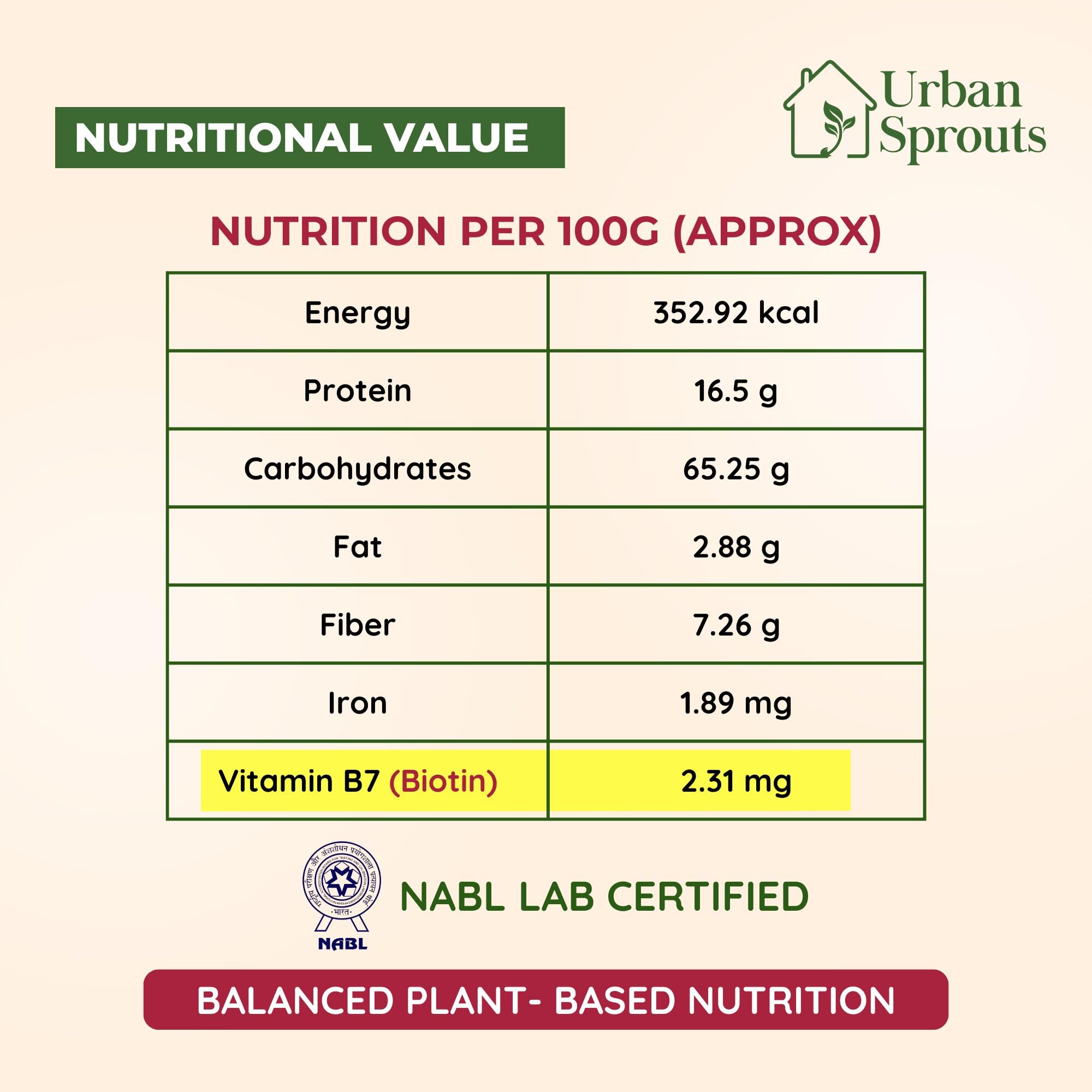 Biotin Powder | Plant-Based Nutrition Mix with Seeds, Nuts, Millets & Moringa | Natural Source of Vitamin B7 | Protein & Fiber Rich Superfood | No Preservatives | 200 Grams — Amazon image 5