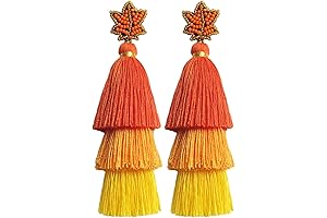 Thanksgiving Tassel Earrings: Autumn Festive Flair for Kids & Women