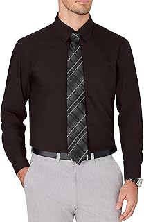 Men's Dress Shirts Wrinkle Free Long Sleeve Formal Shirt Solid Business Casual Button Down Shirts for Wedding Prom - Buy now