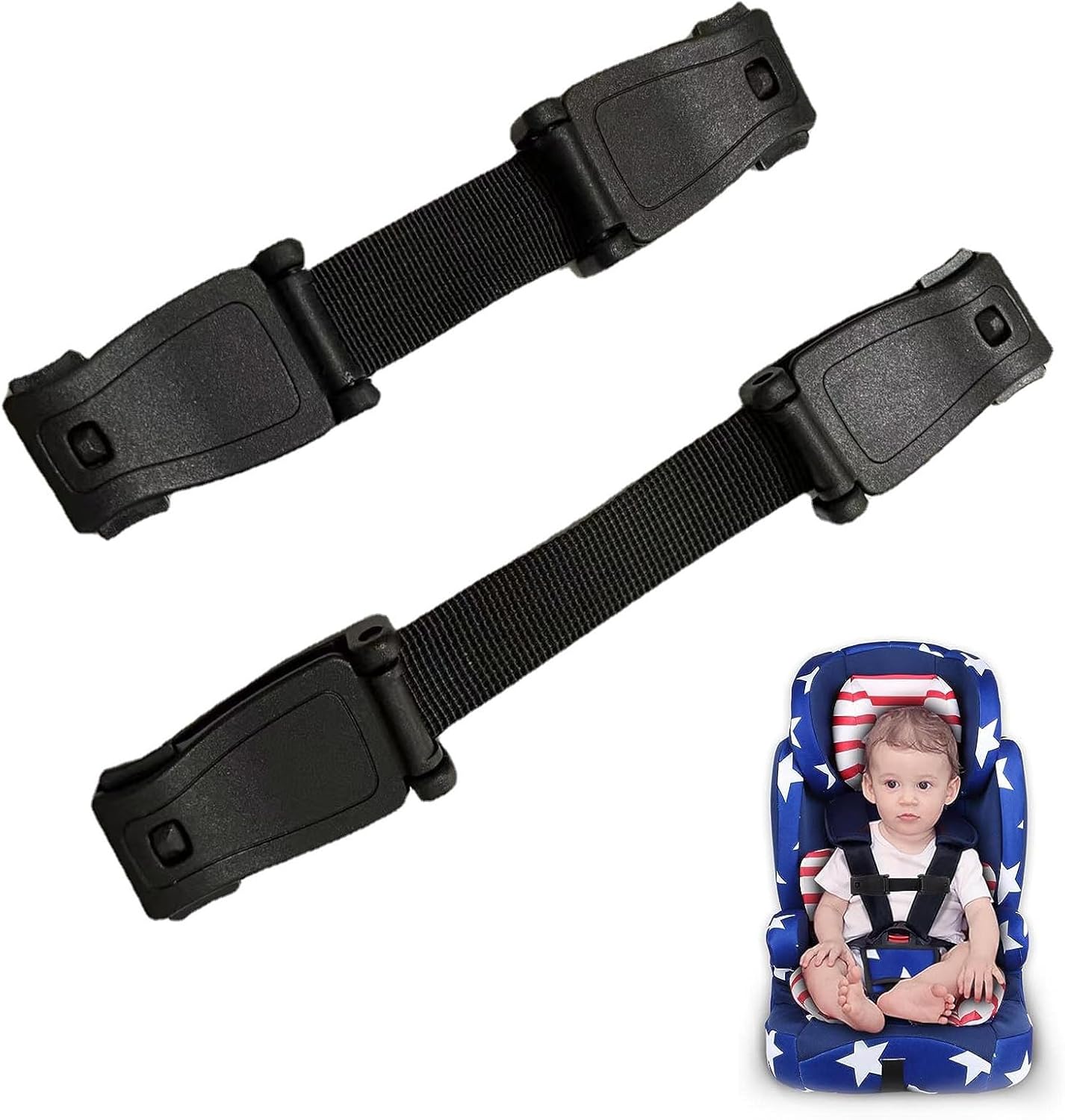 Car Seat Belt Clip 2Pcs, Car Seat Anti Escape Harness Chest Clip Car Seat Safety Clip for Strap