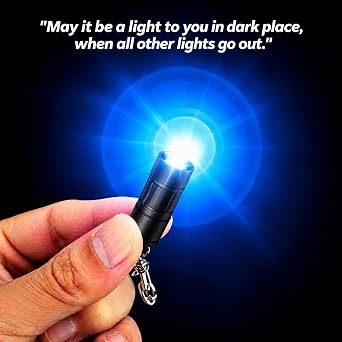 e1 Smallest Keychain Flashlight Micro Tiny Mini Keychain Light Long-Lasting Safety Light for Everyday Carry Emergencies Outdoor Dog Walking Hiking Camping Nice Gift for Parents Kids
