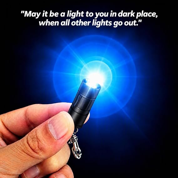 e1 Smallest Keychain Flashlight Micro Tiny Mini Keychain Light Long-Lasting Safety Light for Everyday Carry Emergencies Outdoor Dog Walking Hiking Camping Nice Gift for Parents Kids