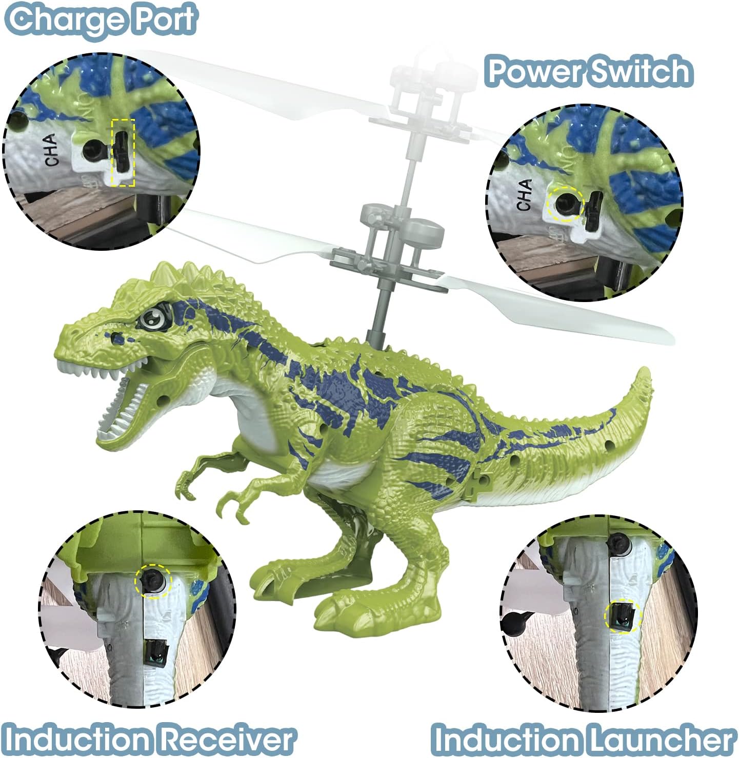 Dinosaur Toys Upgraded Flying Toy Ball Infrared Induction RC Flying Ball Toy for Kids Boys Girls Gifts LED Light Helicopter Flying Drone Indoor and Outdoor Games Toys for 2 3 4 5 6 7 8 9 10+ Year Old : Toys & Games