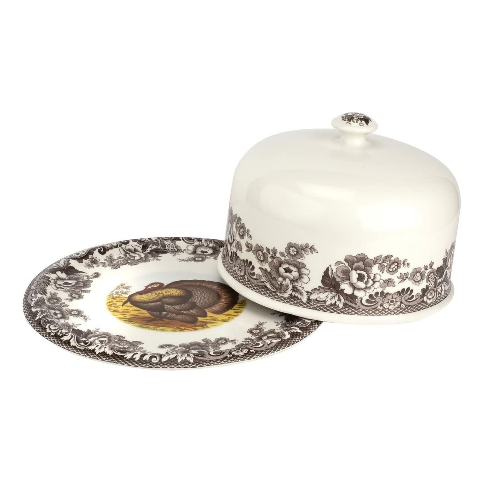 Amazon.com | Spode Woodland 2-Piece Turkey Dome Serving Platter