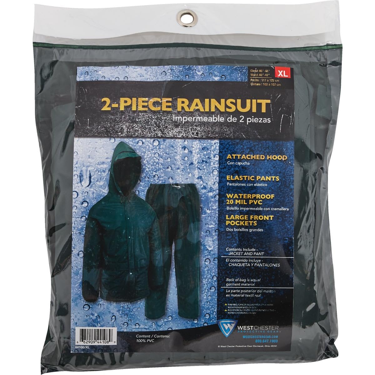 WEST CHESTER 2X 35Mm 3Pc Green Rain suit