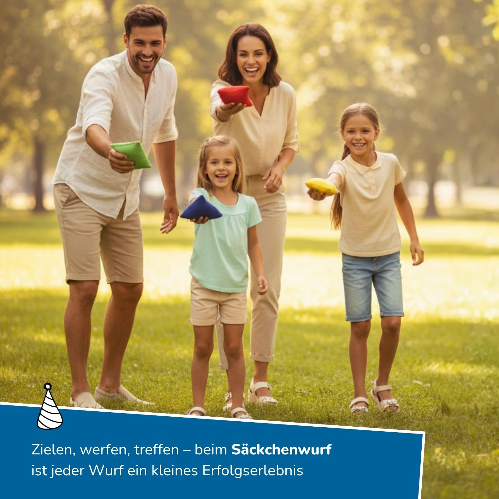 alldoro 68801 Partyspiele Set mit LED-Seifenblasenmaschine Torte & 1,2_L Seifenblasenflüssigkeit, 4 Outdoor-Spiele, für Kinder ab 3 Jahren