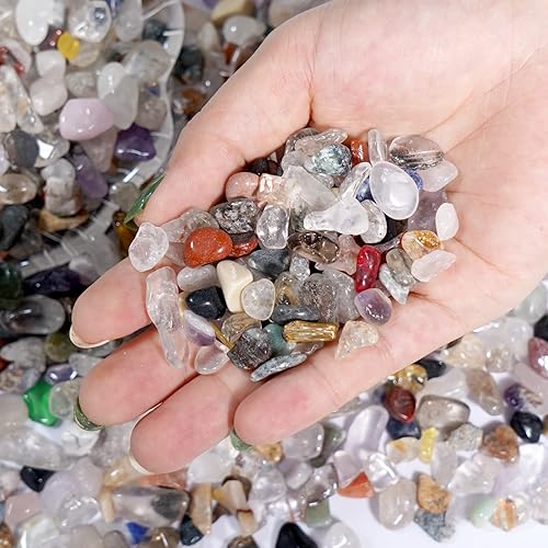 Miniatura 4 de ideayard Chips de cristal de colores mixtos, 0.95 libras, piedra de cuarzo triturado natural de forma irregular, piedras curativas para el hogar y