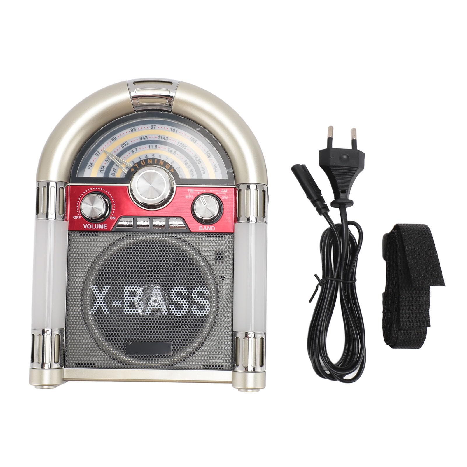 Radio AM FM Vintage France, Radio Portable Rétro avec Bluetooth et USB, Mini Radio Rechargeable pour Voyage et Maison