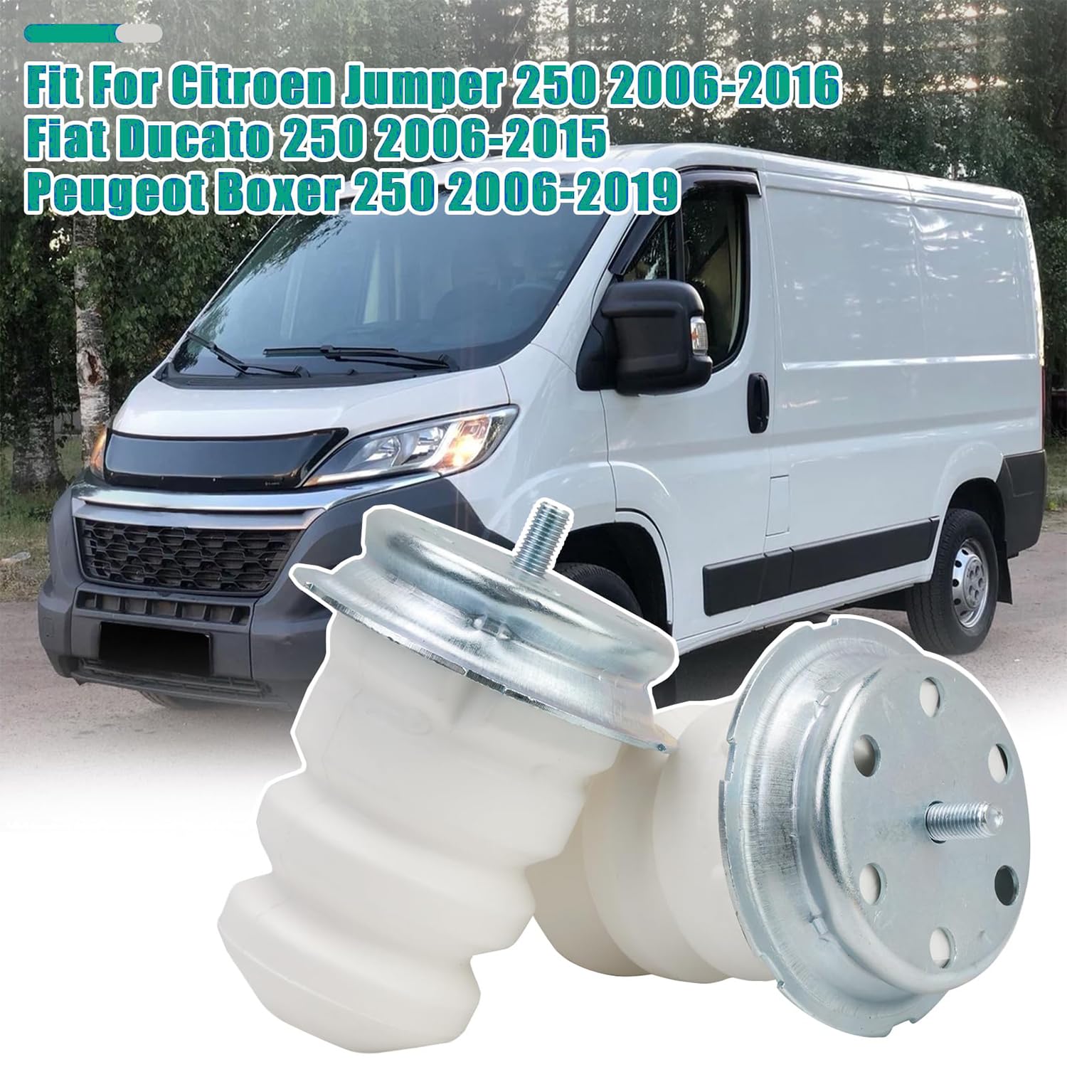 2 Pezzi Sospensione Gomma Sospensione Posteriore, Limitatore Sospensione Posteriore, per Jumper 250 2006-2016 Fiat Ducato 250 2006-2015 Peugeot Boxer 250 2006-2019 1351266080 5166.88 516688