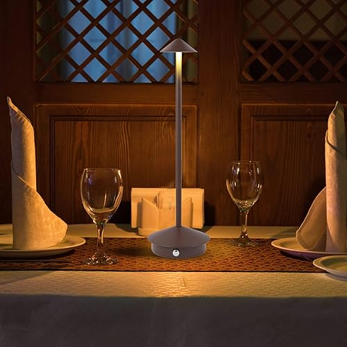 Miniatura 7 de LIGHTJXDS Lámpara de mesa inalámbrica lámpara de escritorio LED portátil lámpara de mesita de noche recargable Mordern en aluminio luz de mesa