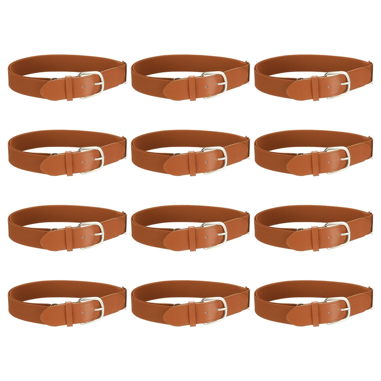 Ceintures de baseball avec bande élastique extensible marron et boucle réglable - 8
