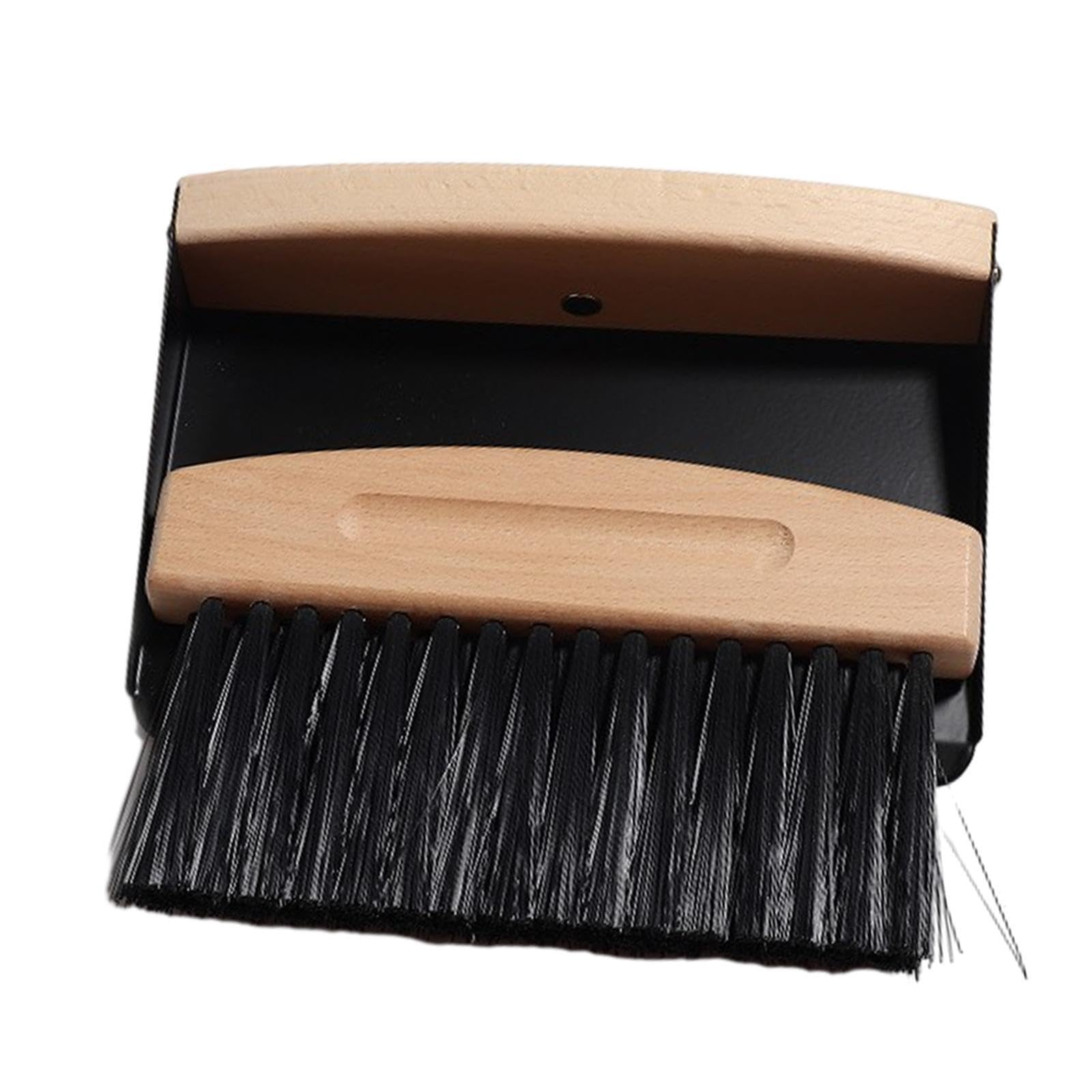 PIXZCSA Mini Handy Dust Cleaning Tool Desktop Broom And Dustpan Set Household Needs And Craft Class Efficiency Household Versatile Cleaning Tool , black PET bristles , 15.5x10.5x4cm