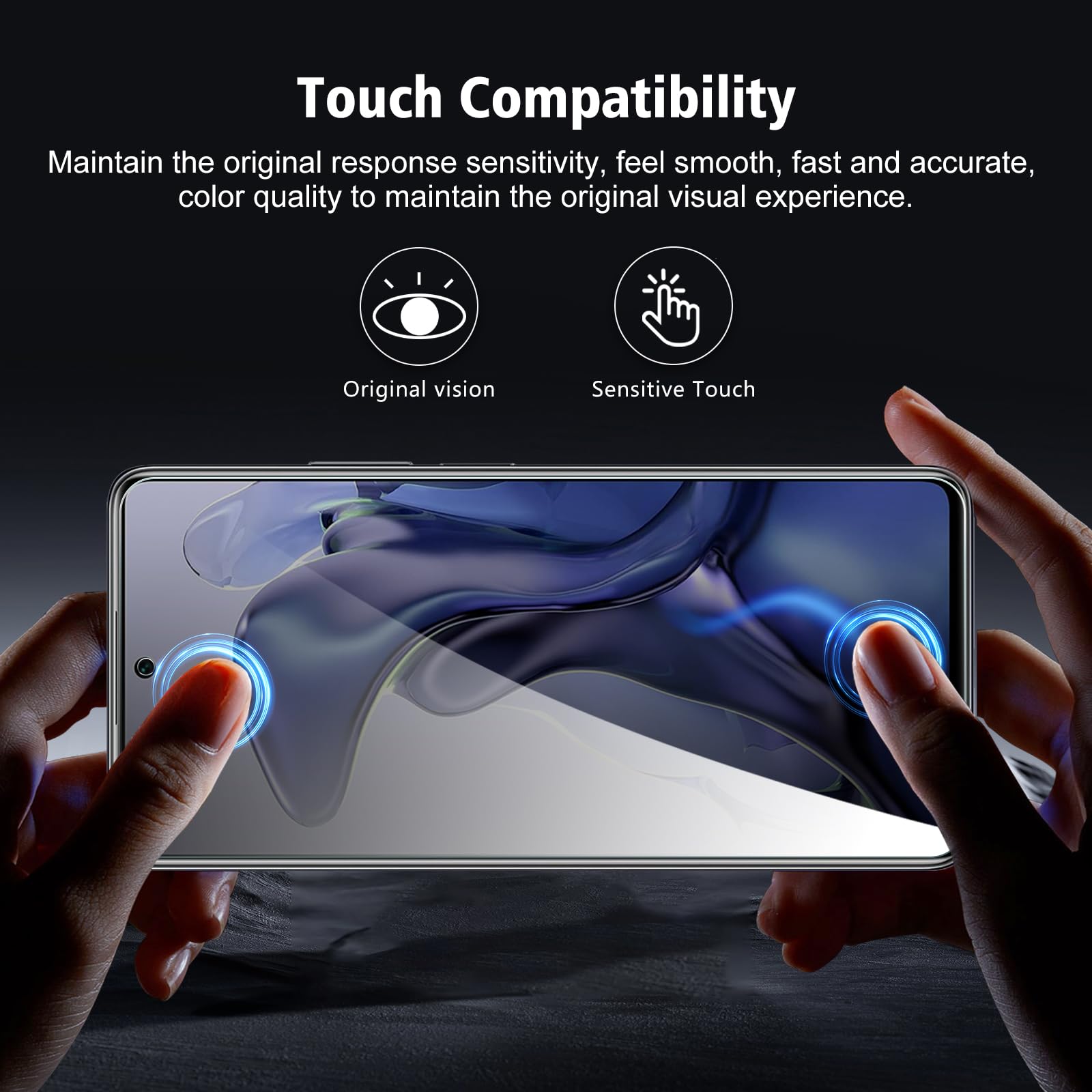 Vuciya 3 Pezzi Privacy Pellicola Protettiva per Xiaomi 11T/11T Pro Vetro Temperato HD Durezza 9H Anti-Graffio Proteggi Schermo Ultra Resistente