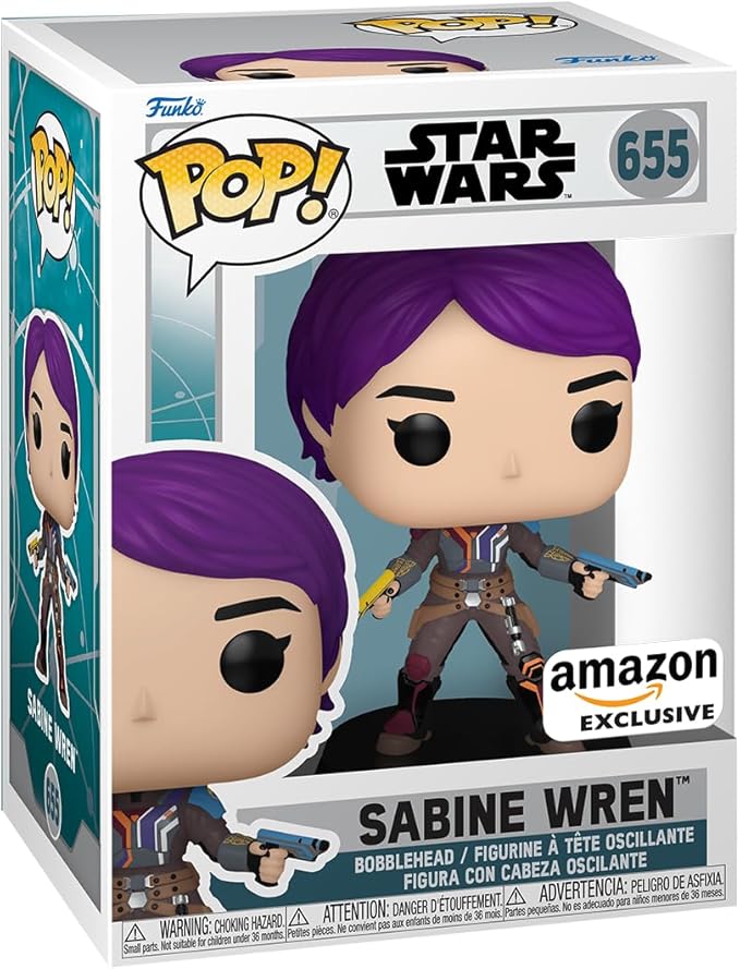 Funko Pop! Star Wars: Ahsoka - Sabine Wren Glow in The Dark, Amazon Exclusive