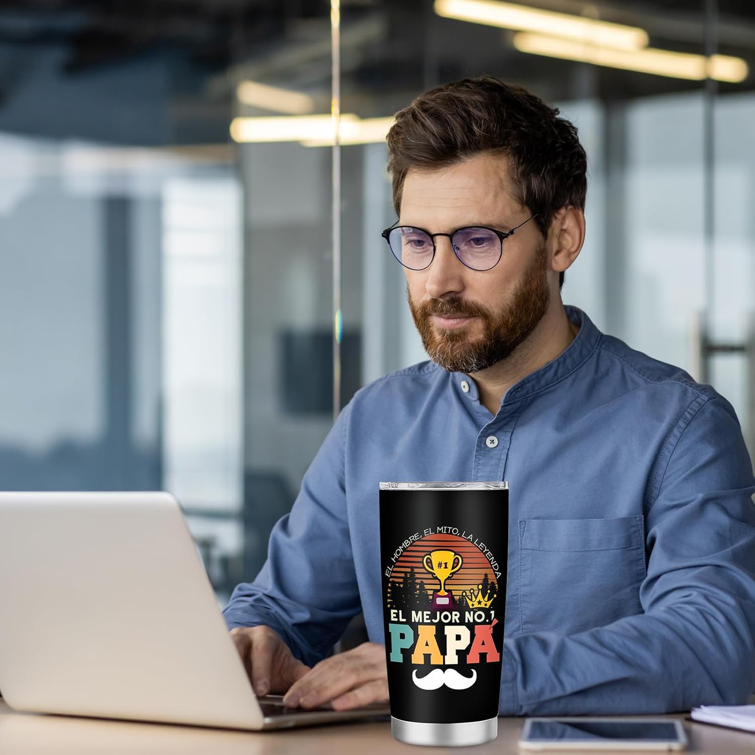 Papa Gifts for Fathers Day, Father's Day Gift for Papafrom Daughter/Son/Grandkids, Papa Birthday Gifts for Men, 20oz PapaTumbler - Image 6