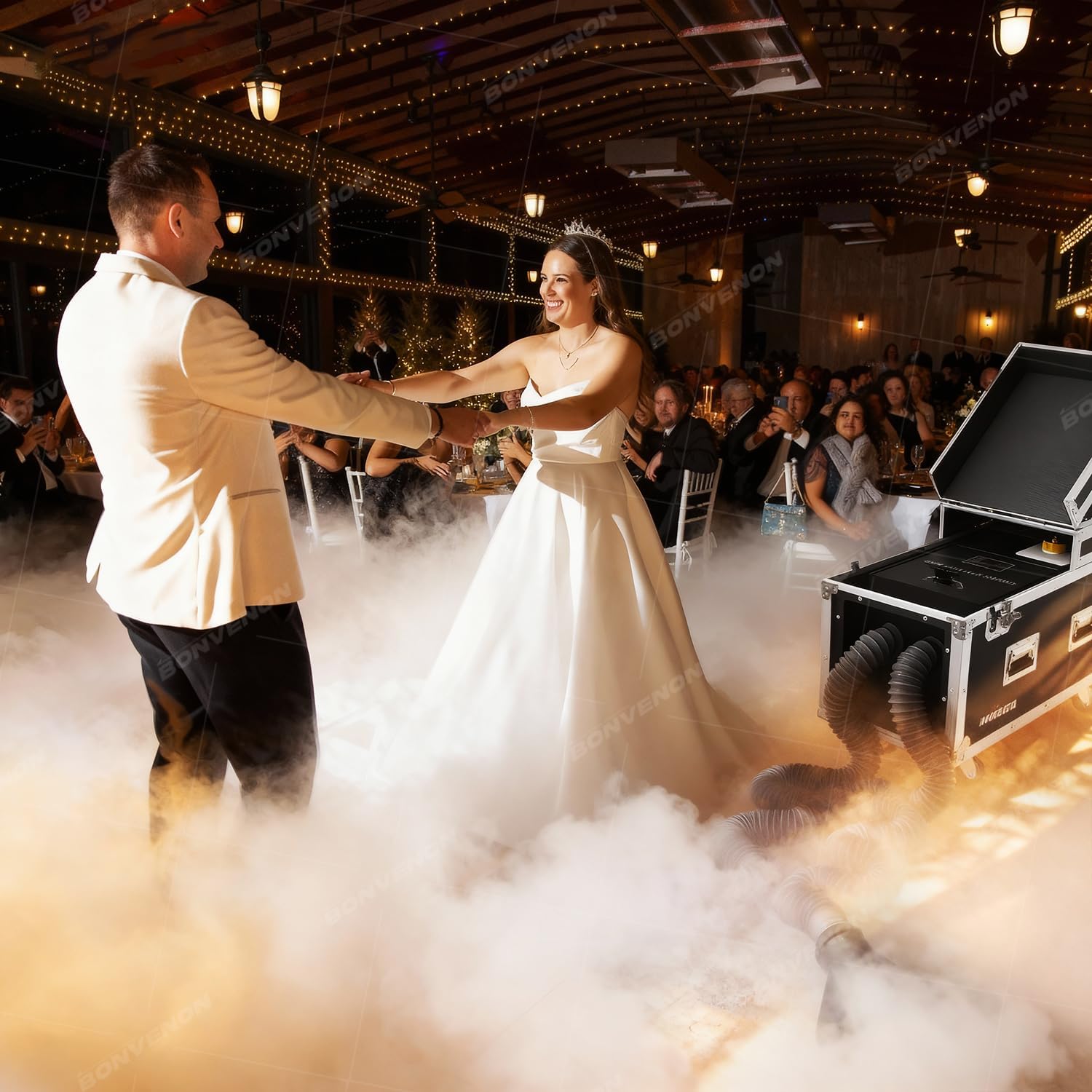 3000W Professional Low-Lying Fog Machine | Dry Ice Effect Without Dry Ice | DMX512 & Remote Control with Flight Case & Wheels (3000W)