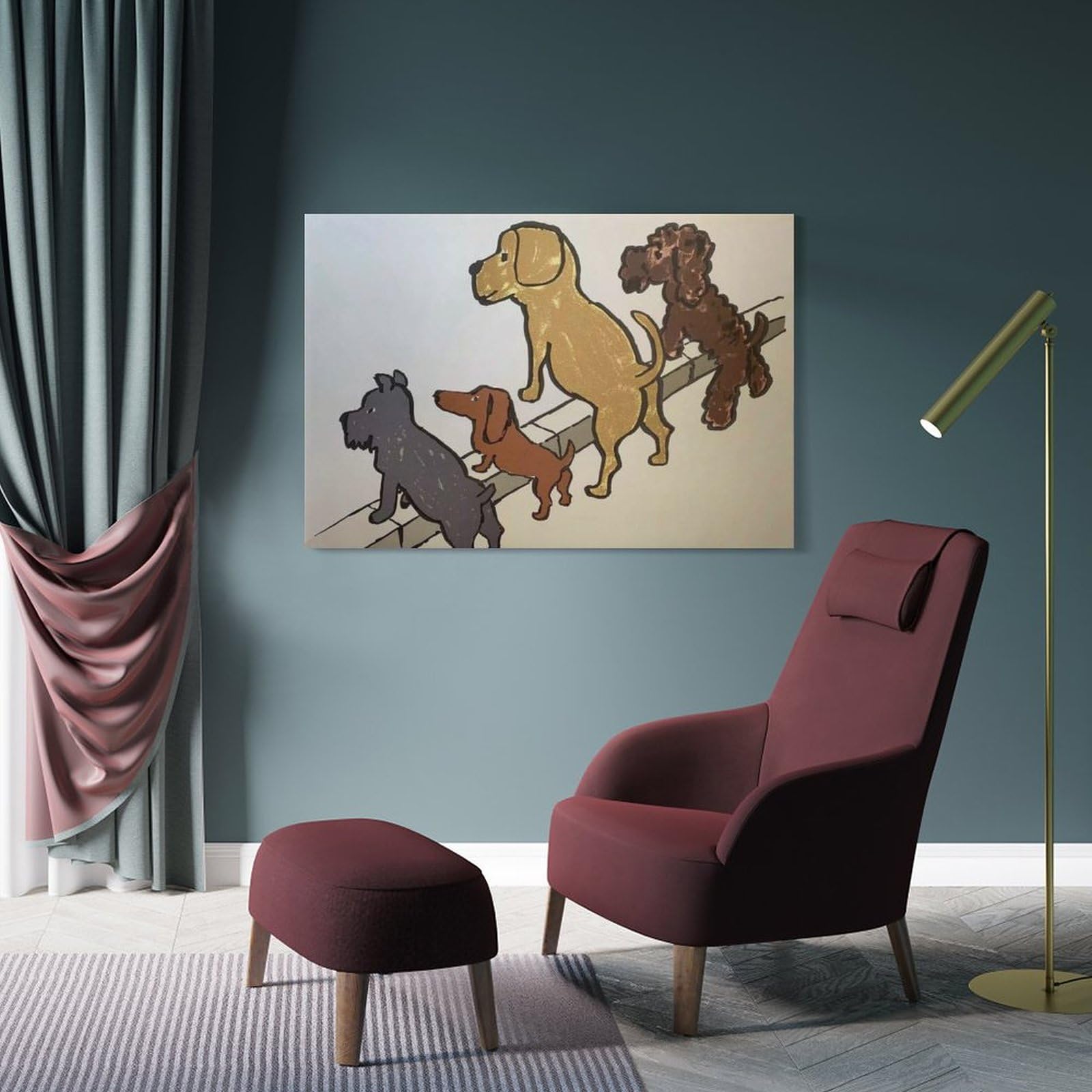 Amazon.co.jp: レイモン・サヴィニャック 4匹の犬 アートパネル 映画