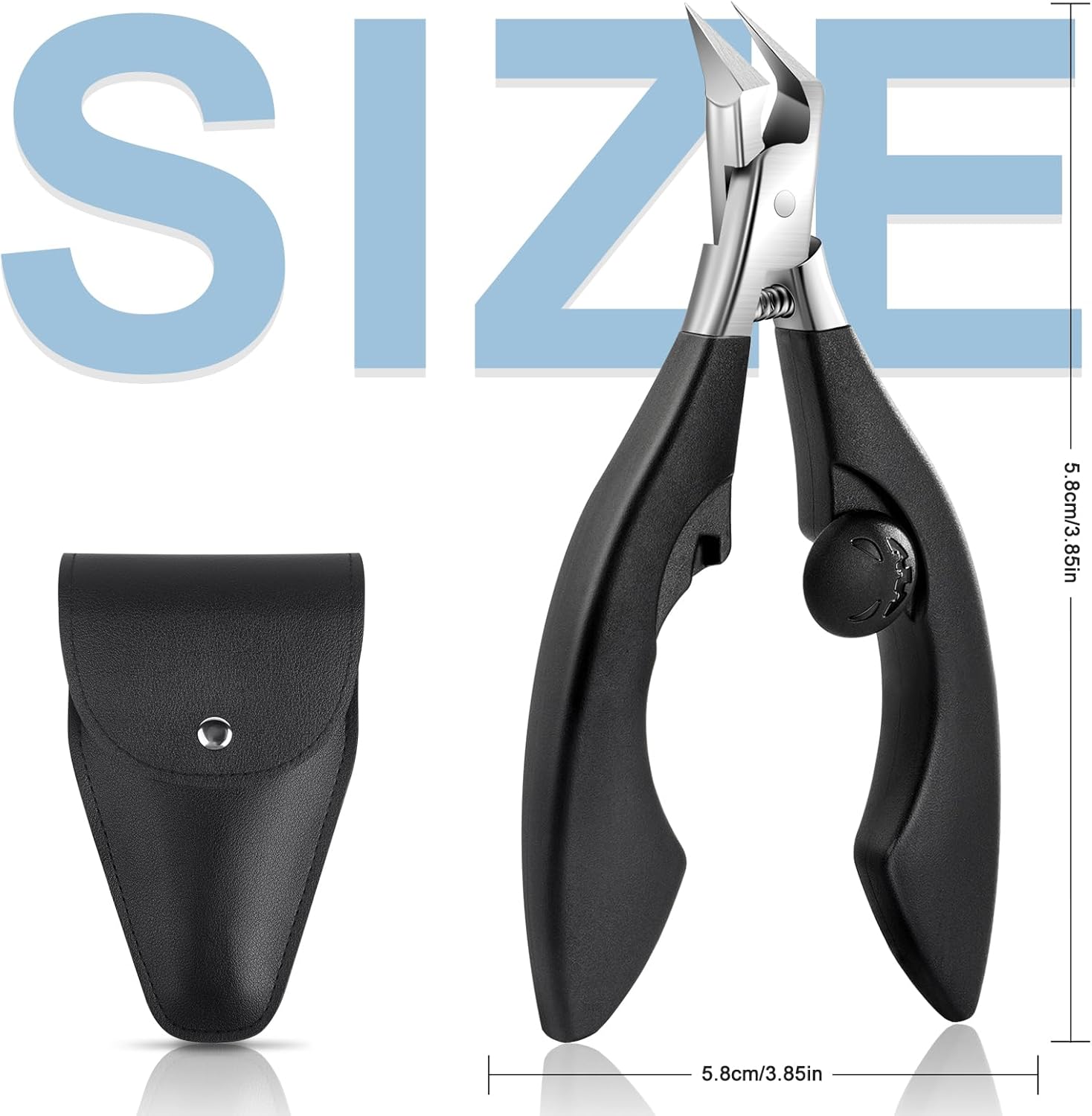 Toe Nail Clipper for Ingrown or Thick Toenails,Toenails Trimmer and Professional Ingrown Toenail Nipper for Seniors with Stainless Steel Surper Sharp Slanted Nail Clippers Blades - Image 8
