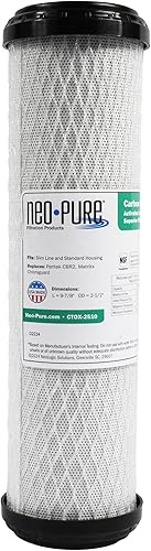 El filtro de bloque de carbono Neo-Pure CTOX-2510, fabricado con carbono de cáscara de coco premium, garantiza una filtración avanzada para sistemas