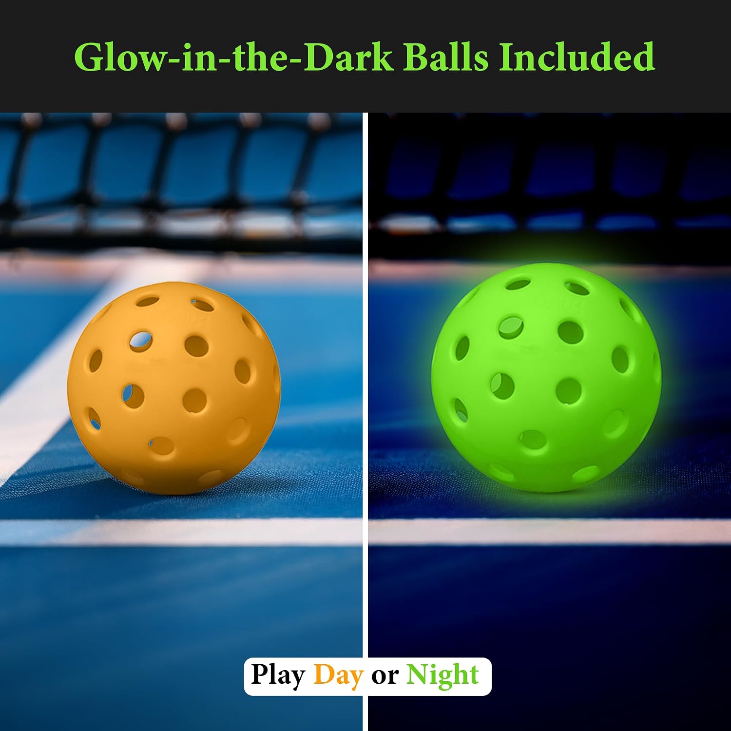 Pickleball Paddles Set of 2 or 4, USAPA Approved Pickleball Paddle Set with Fiberglass Surface, Lightweight Pickleball Rackets for Men & Women, Comfortable Grip for Indoor & Outdoor Play