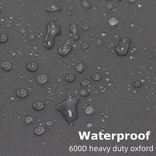 Miniatura 3 de Fasward Cubierta para muebles de patio impermeable gris 600D resistente a los rayos UV a prueba de polvo protección de nieve rectangular para