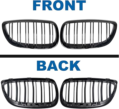 Miniatura 86 de Rejilla frontal negra brillante compatible con BMW Serie 3 G20 2019 2020 2021 2022 316i 318i 320i 328i 330i 330i 335i 340i Doble lamas negro