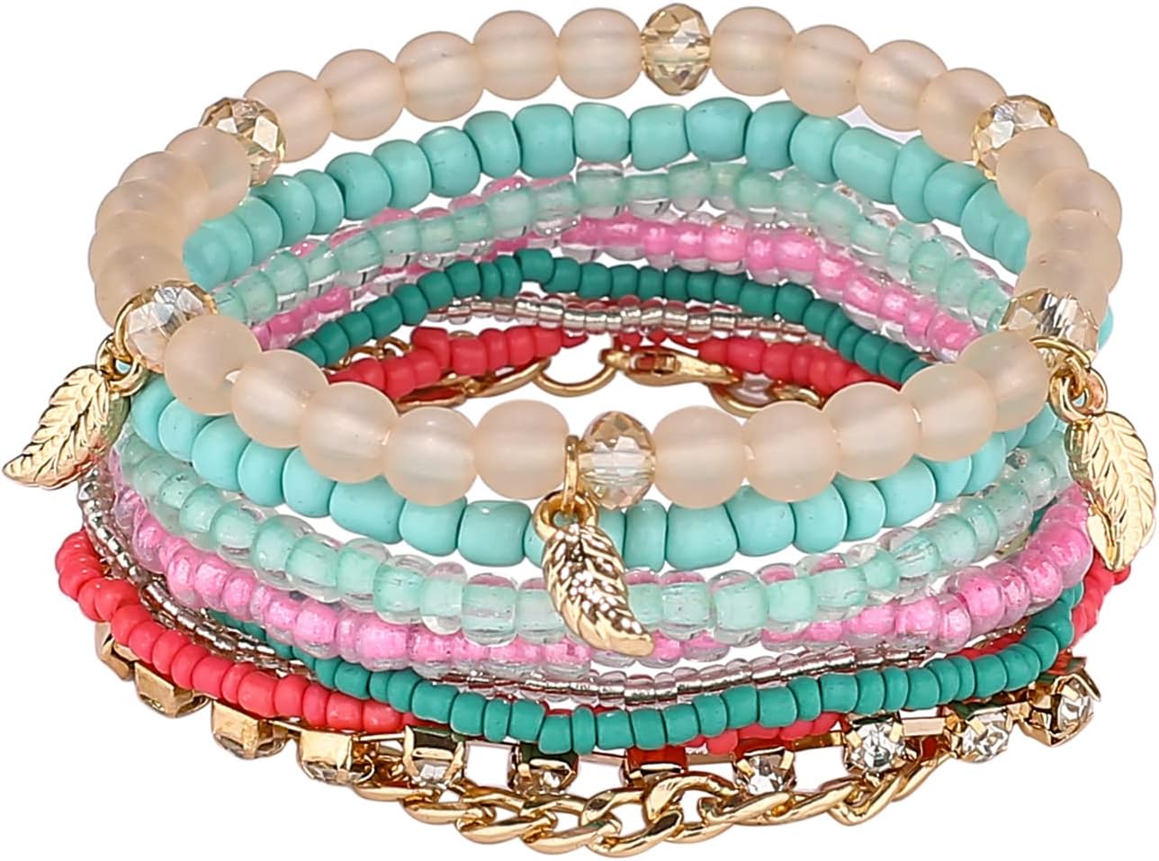 6 sets Bohemian Multilayer tassels bracelet Handmade Wrap Bracelets Bangle Jewelry Bracelets for Women