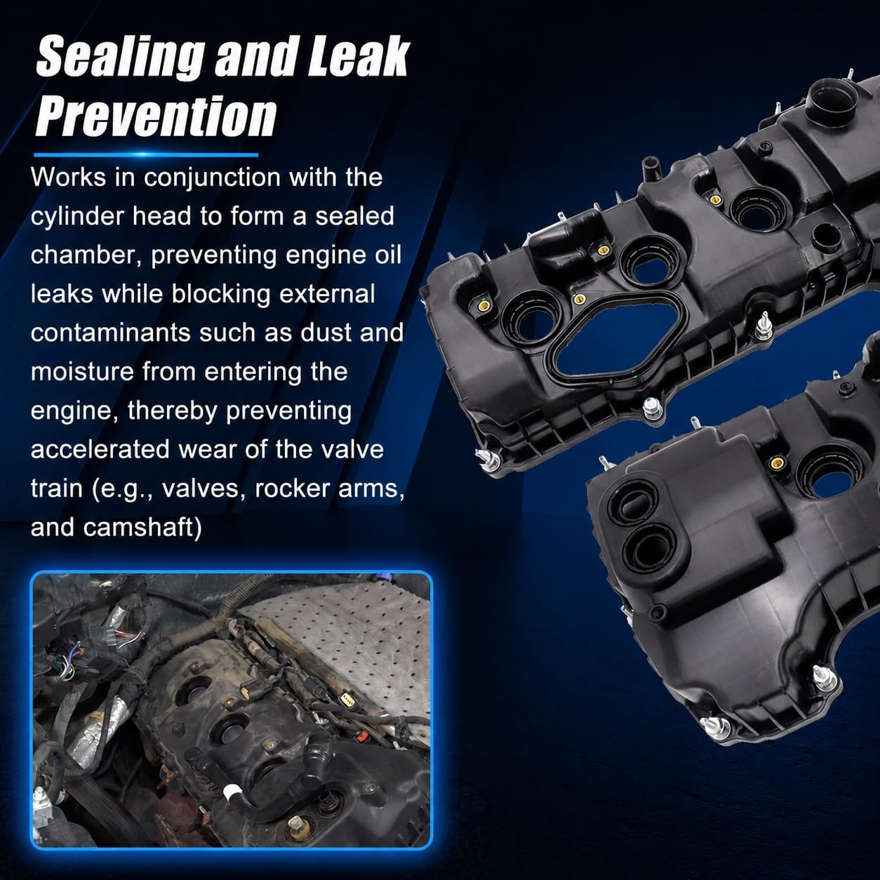 FZJDSD Turbo Engine Valve Covers Set Compatible with Ford F-150 2013-2016, Fit for Expedition 2015-2017, Transit-150/250/350 2015-2023, Fit for Lincoln Navigator 2015-2017 3.5L, Left & Right 2PCS