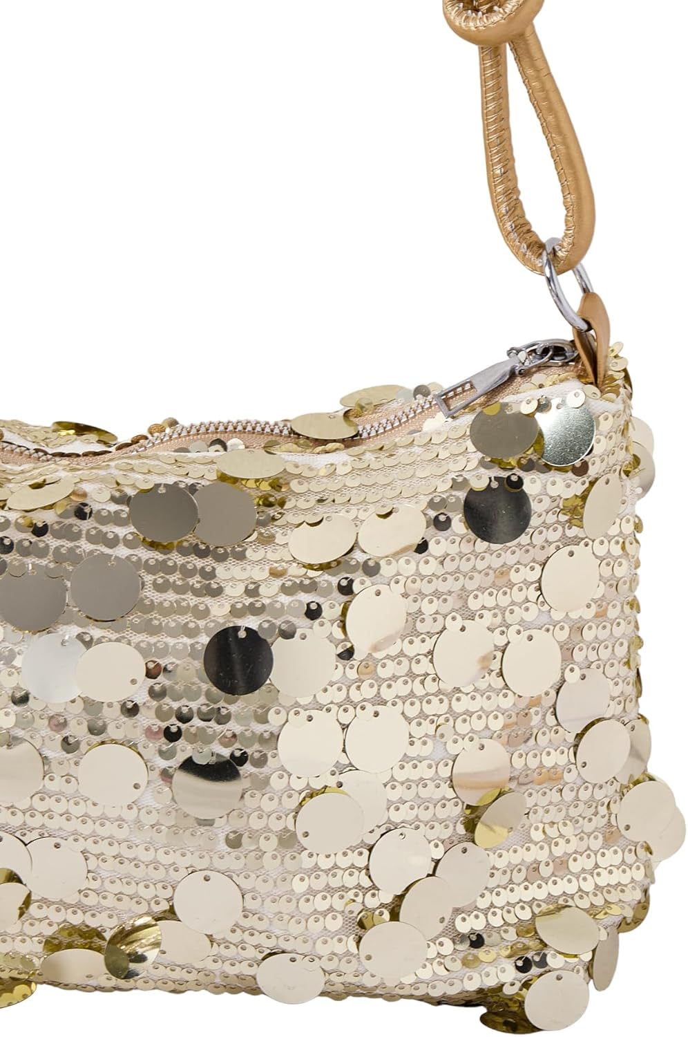 MakeMeChic Women's Sparkly Sequin Crossbody Purse Evening Clutch Handbag Bag Knot Zipper Y2k Purse Bag - Image 3