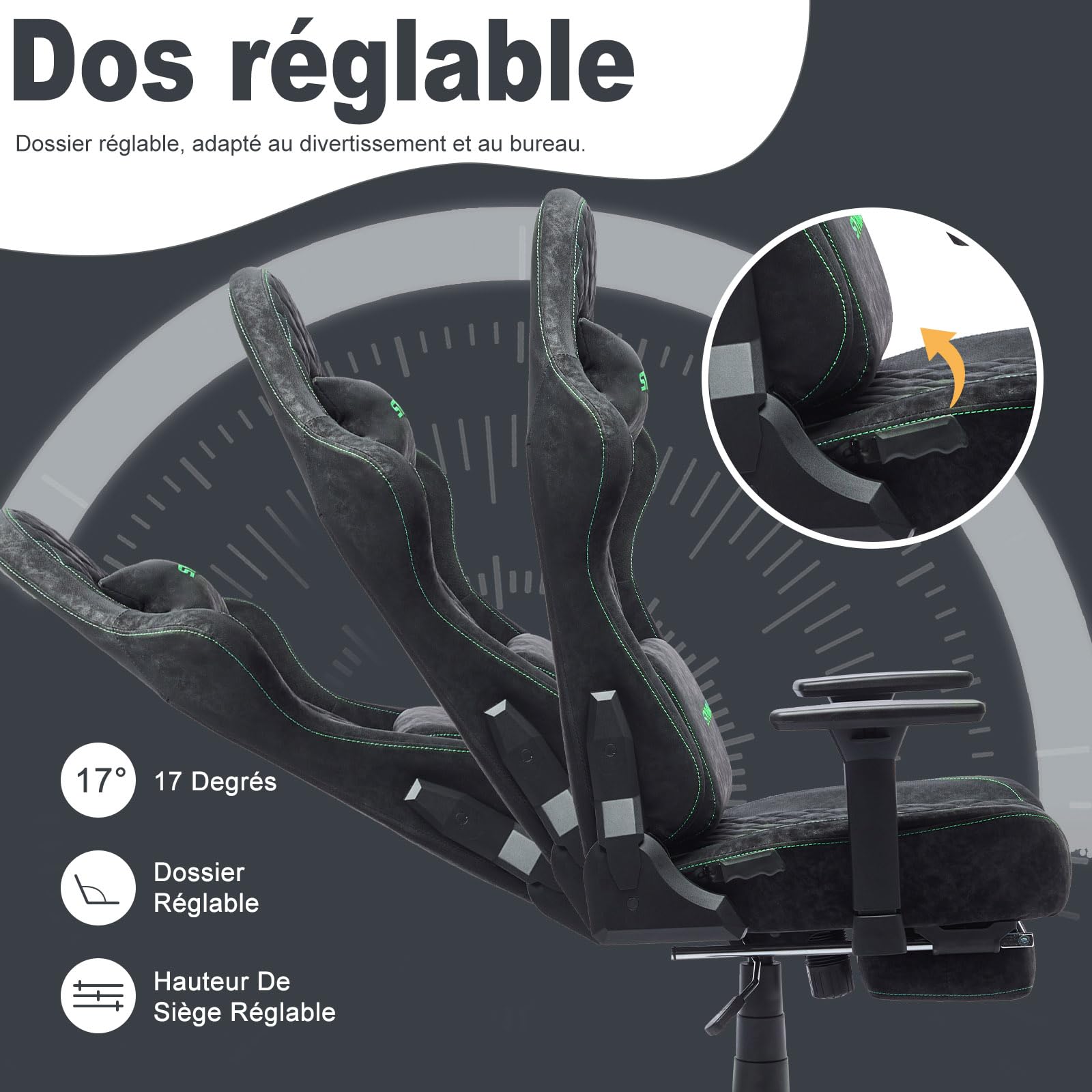 Symino Sedia Gaming con Poggiapiedi, Braccioli 3D Regolabili, Schienale Alto Ergonomico Reclinabile 90-150°, Pelle PU Trapuntata a Rombo, Cuscino Lombare & Poggiatesta, Portata 200 kg